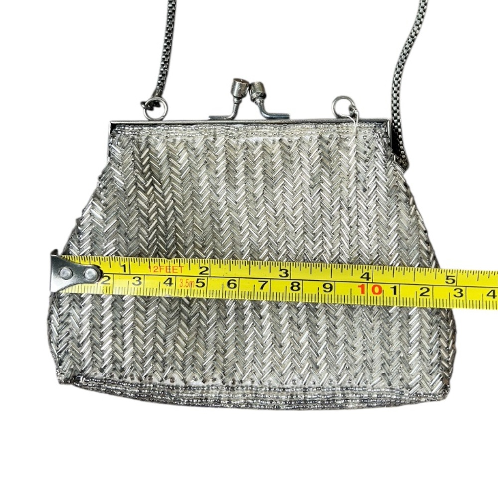 Silver Beaded Evening Bag - Picture 5 of 5